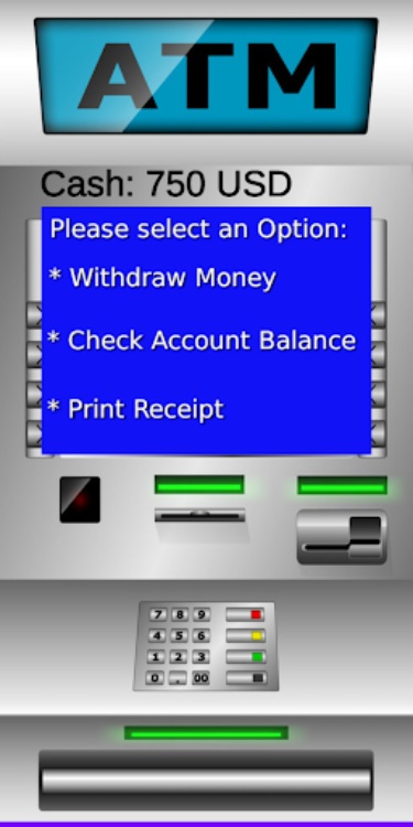 ATM Cash Machine Simulator