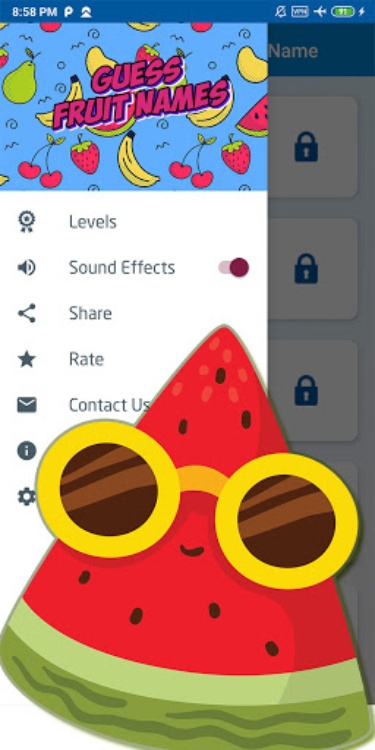 Guess the fruit name game