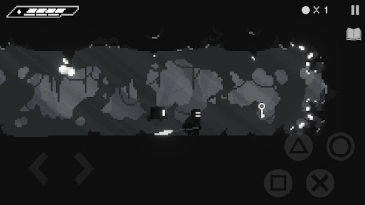 Narrow Dark Cave 2d pixel game