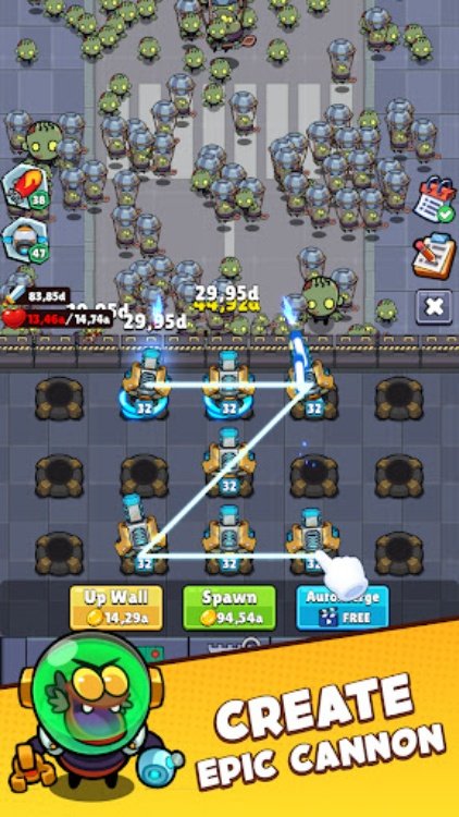 Merge Cannon  Idle zombie war