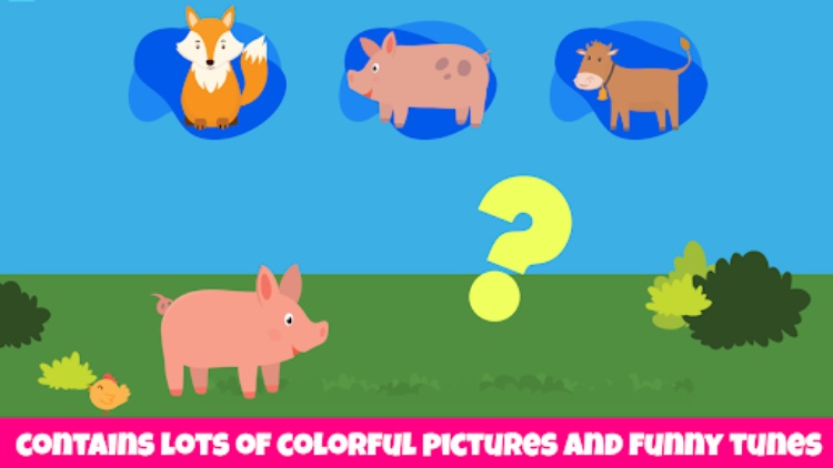 Farm animals game for babies