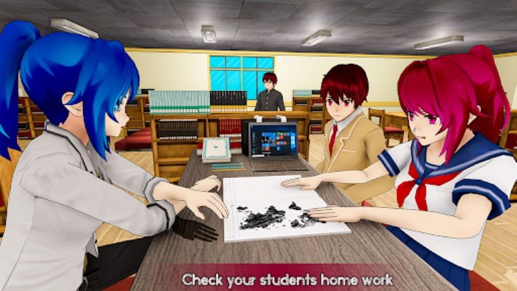 动漫女孩虚拟学校生活