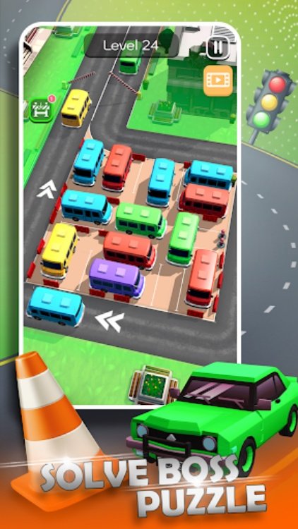 停车堵塞：停车场