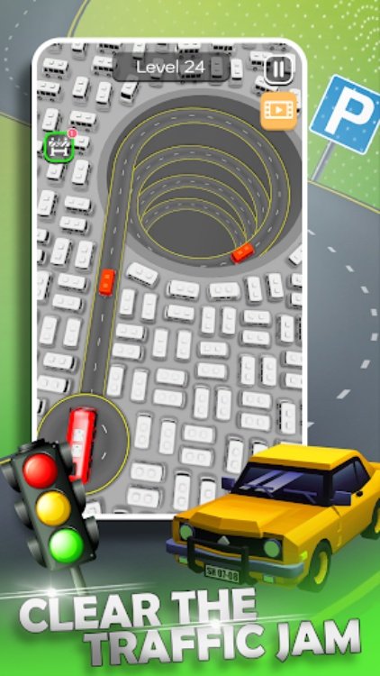 停车堵塞：停车场