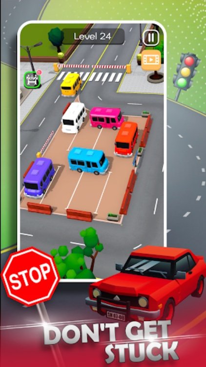 停车堵塞：停车场