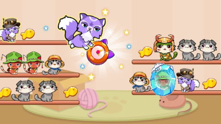 Cat Sort Color Puzzle Game