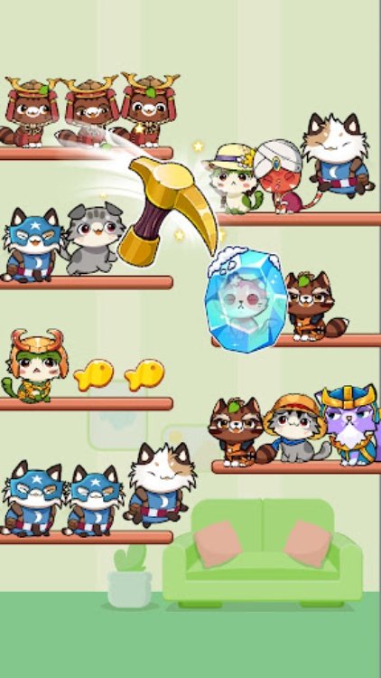 Cat Sort Color Puzzle Game