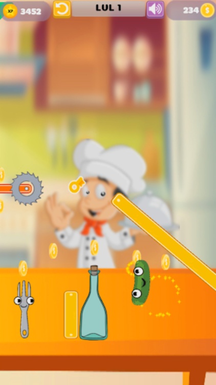 Catch a Sausage Physic puzzle