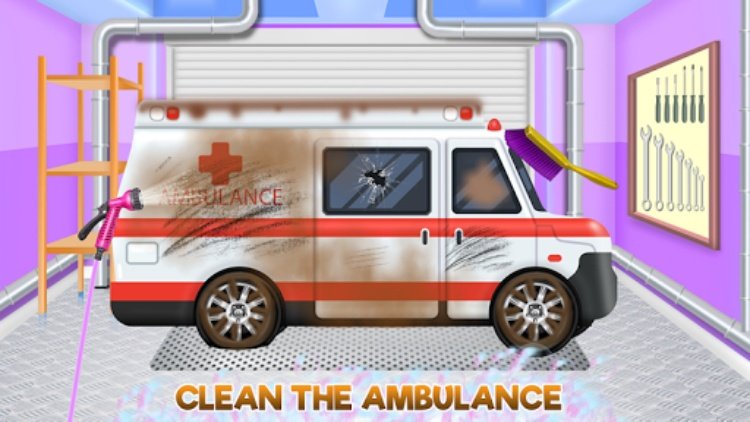 Emergency Vehicles at Car Wash