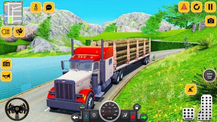 Log Cargo Transport Truck Game