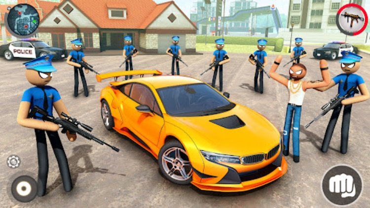 Stickman Gangster Crime Games