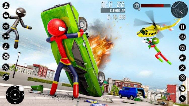 Stickman Rope HeroSpider Game