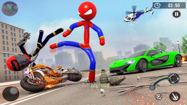 Stickman Rope HeroSpider Game