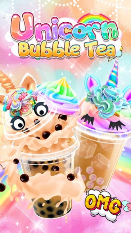Unicorn Bubble Tea  Icy Drink
