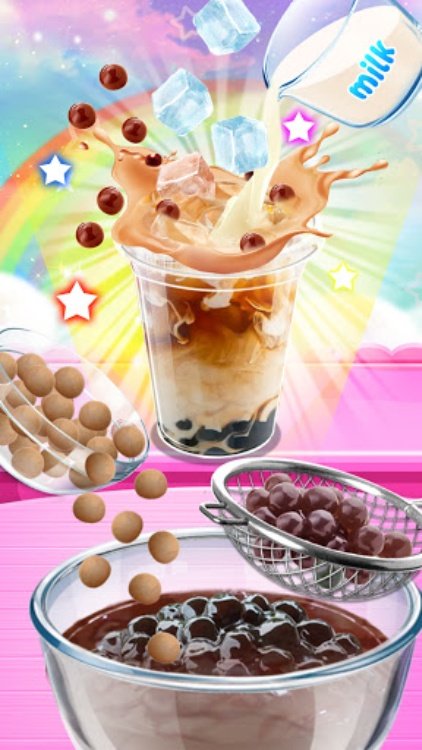 Unicorn Bubble Tea  Icy Drink