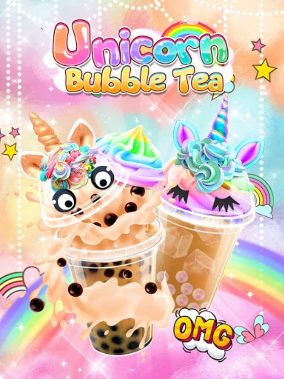 Unicorn Bubble Tea  Icy Drink