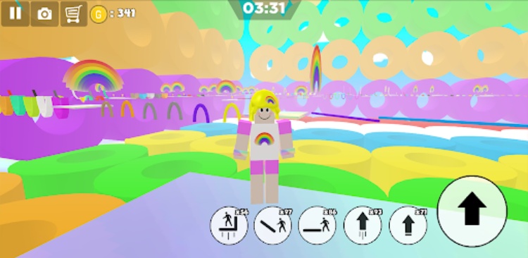 Rainbow Parkour sweet Girl