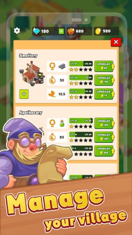 Hero Village: Idle Tycoon rpg