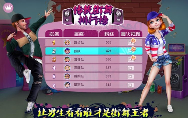 传统街舞斗舞:  男女对战
