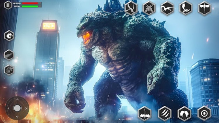 怪物 粉碎 城市 警笛 头