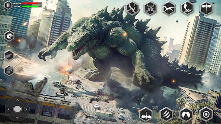 怪物 粉碎 城市 警笛 头