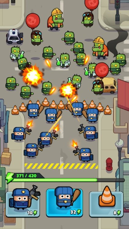 Alien Fight: Police vs Zombie