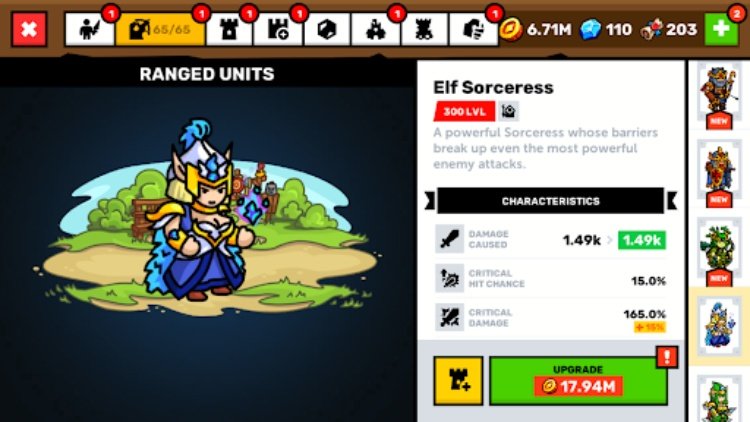 Stagelands 保卫 土地, 能力 & 技能 TD