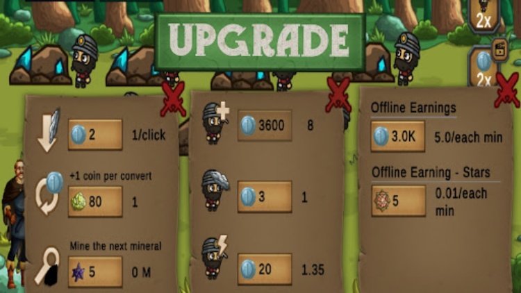 Idle Minerals: Mine & Upgrade