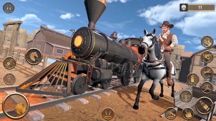 Cowboy Horse Riding Horse Race