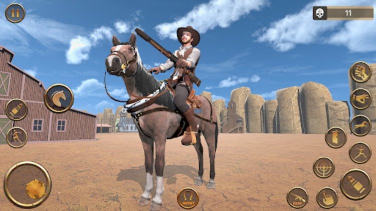 Cowboy Horse Riding Horse Race