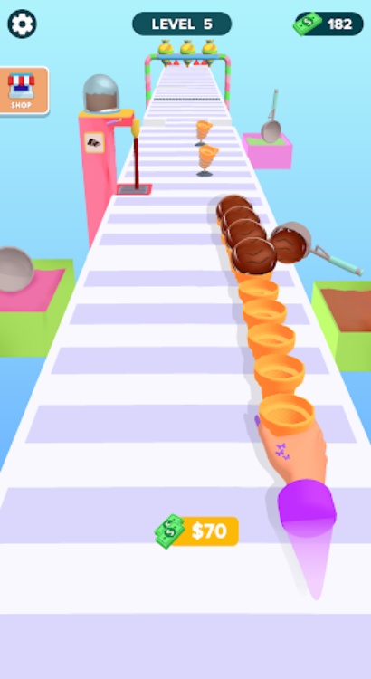 Ice Cream Stack Runner Games