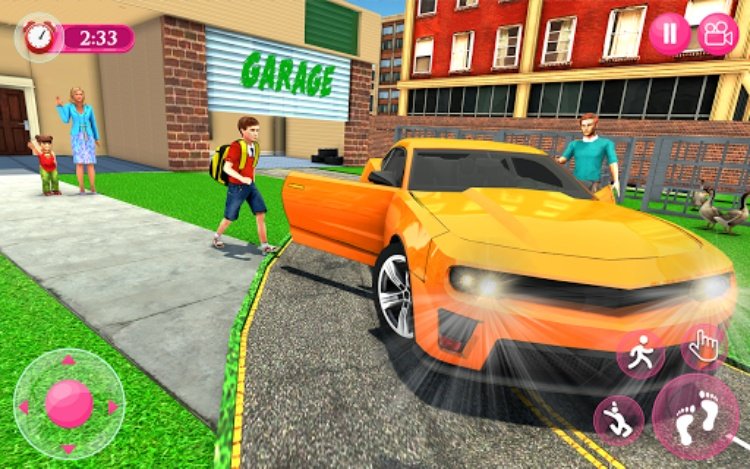 虚拟的 家庭 快乐的 爸爸 妈妈