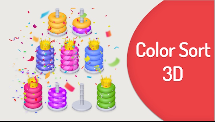 3D Color Sort Hoop Stack