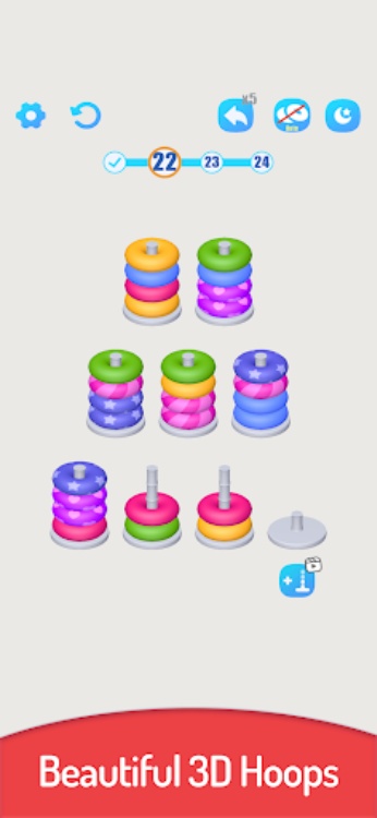 3D Color Sort Hoop Stack