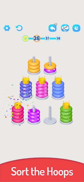 3D Color Sort Hoop Stack