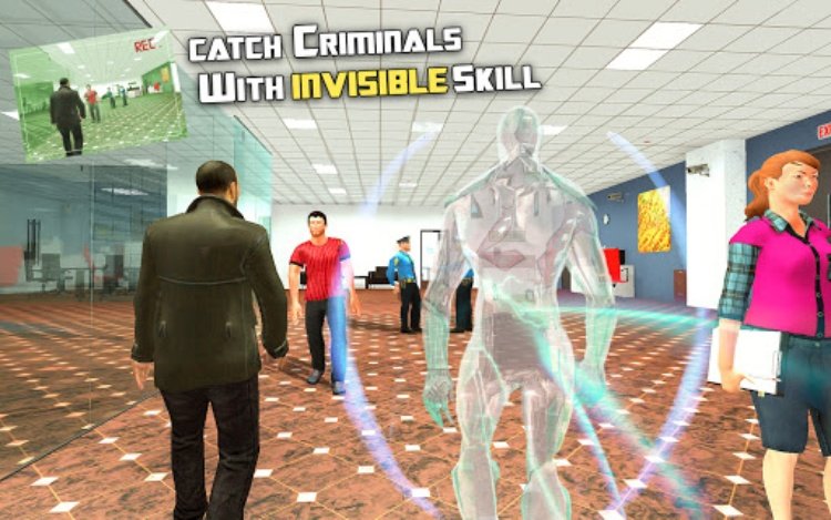 Invisible Ninja Rope Hero Game