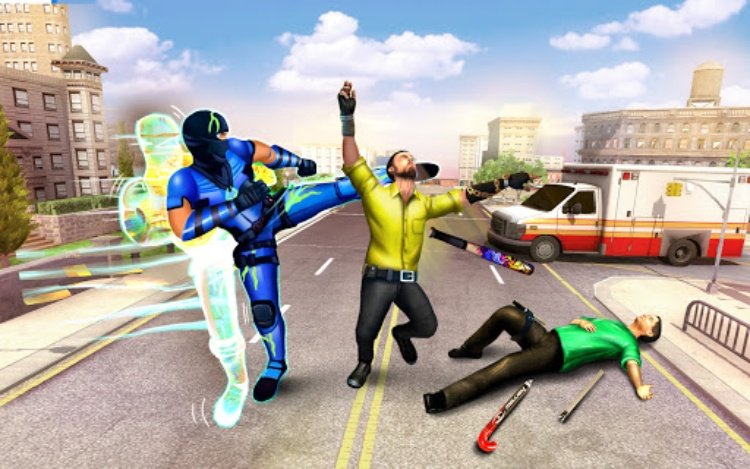 Invisible Ninja Rope Hero Game