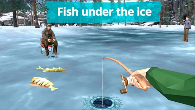 Fishing in the Winter. Lakes.