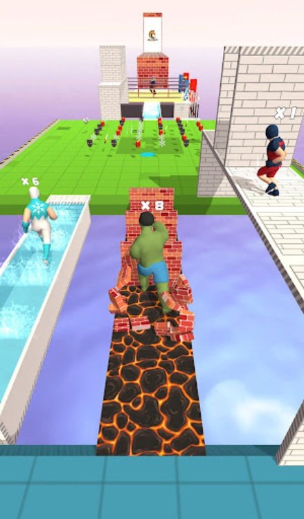 Superhero Bridge Race 3D
