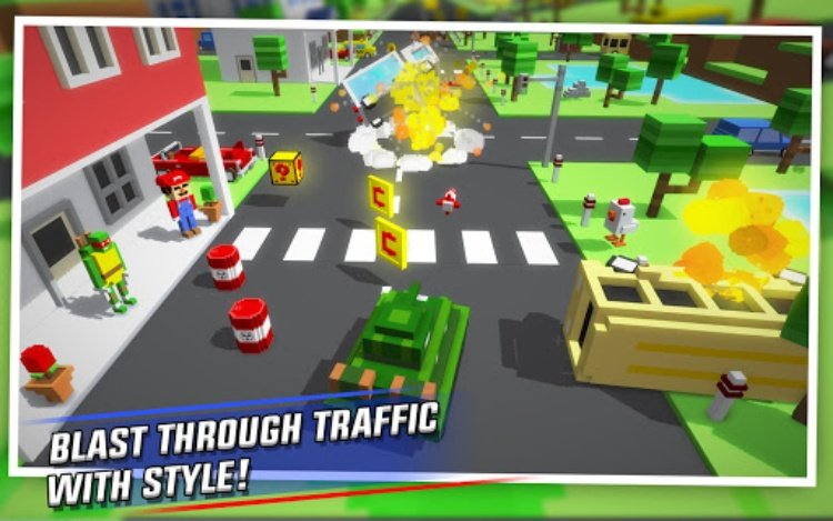 Crossy Brakes: Blocky Road Fun