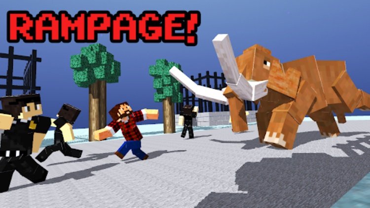 Blocky Dino Park Mammoth Rage