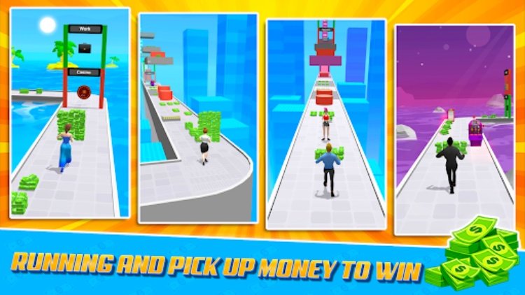 Running Girl 3D Money Run Game