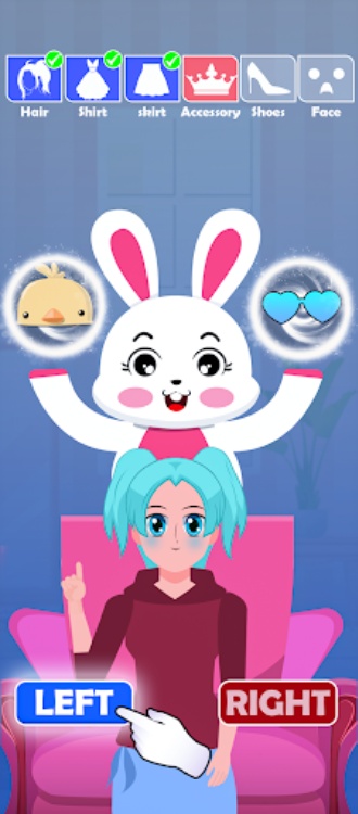 左或右：装扮游戏