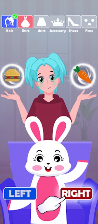 左或右：装扮游戏