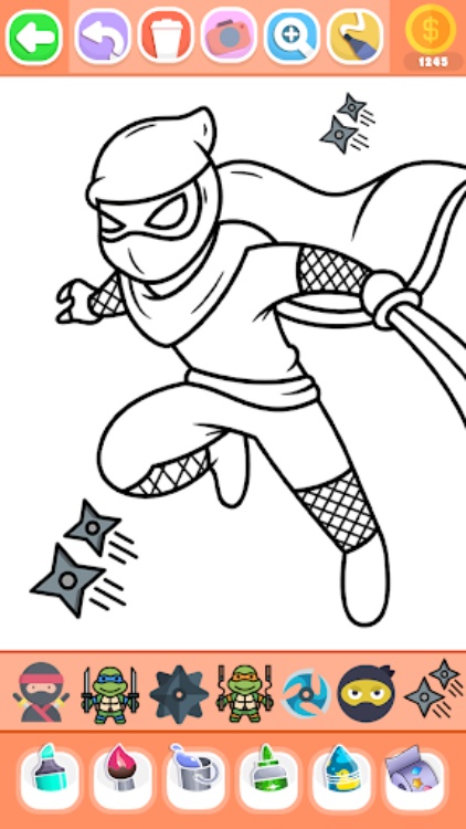 Boys Ninja Coloring & Memory