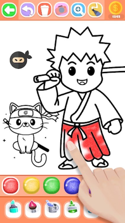 Boys Ninja Coloring & Memory