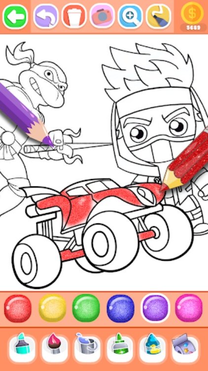 Boys Ninja Coloring & Memory