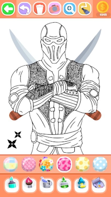 Boys Ninja Coloring & Memory