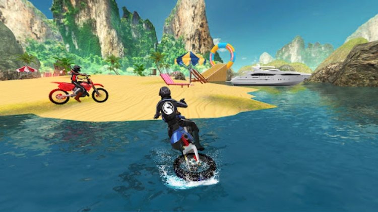 Bike Racing : Water Bike Games