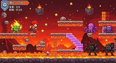 弹跳肉鸽平台闯关挑战正式版